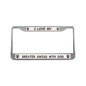  Greater Swiss Mountain Dog License Plate Frame: Sports 