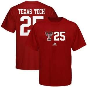  Texas Tech Red Raiders Scarlet #25 Tryout T shirt