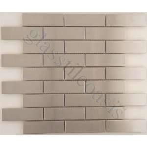 Brick Set 1 x 4 Stainless Steel Kitchen Brushed Stainless Steel Tile 