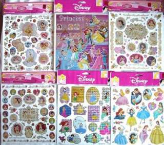 Lot of 12 Sheet Disney Princesses Party Favor Sticker *  