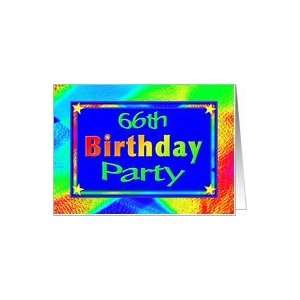    66th Birthday Party Invitations Bright Lights Card: Toys & Games