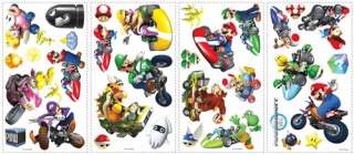 New NINTENDO MARIO KART Wii WALL DECALS Game Room Decorations Stickers 