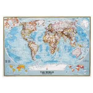  National Geographic Deluxe Laminated Wall Map, World 