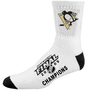 Pittsburgh Penguins 2009 NHL Stanley Cup Champions Mens White Socks 