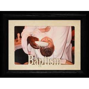  5x7 BAPTISM ~ Landscape BLACK Picture Frame ~ Wonderful Gift 