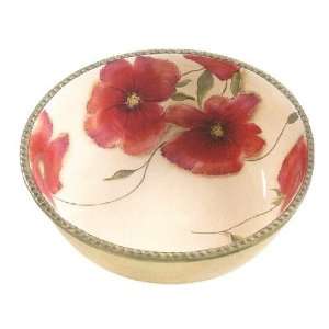  Clay Art Wild Poppies Serving Bowl