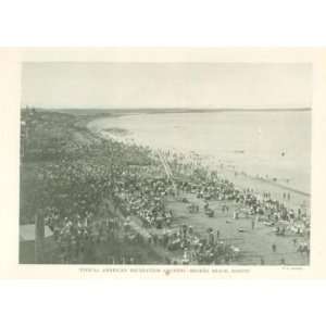  1902 Print Bathers Ar Revere Beach in Boston Everything 