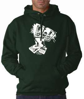 Electronica DJ Dubstep Turntable 50/50 Pullover Hoodie  