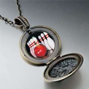  Bowling Pins Photo Locket Pendant Necklace Pugster 