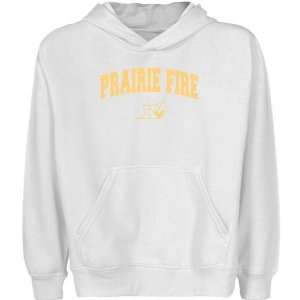  Knox College Prairie Fire Youth White Logo Arch Pullover 