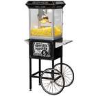 Funtime 8oz Black Popcorn Popper Machine Cart   FT860CB   Black