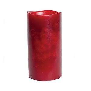   Mottled Bayberry Scented Wax LED Pillar Candle with 3 Level Auto Timer