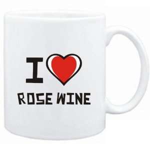  Mug White I love Rose Wine  Drinks