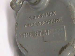 Fisher Control Pressure Regulator Type 67AF 250 psi max  