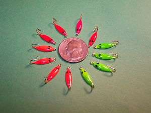 12 Willow Leaf Fishing Jigs for Perch Crappie Bluegill Size 8  