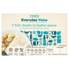 Tesco Everyday Value Fish In Butter Sauce 552G   Groceries   Tesco 