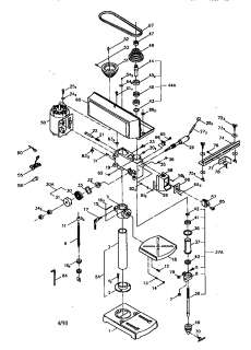 CRAFTSMAN 8 drill press 8 drill press diagram Parts  Model 