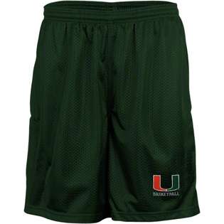 DRMS Apparel Miami Hurricanes Green Basketball Athletic Shorts