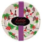   Love My Party Wine Tasting 7 Inch Melamine Appetizer Plates, Set of 4
