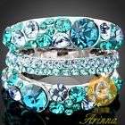 Sapphire Swarovski Crystal W Gold GP Fashion ARINA Ring