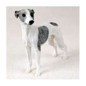  Whippet Dog Figurine   Gray & White: Home & Kitchen