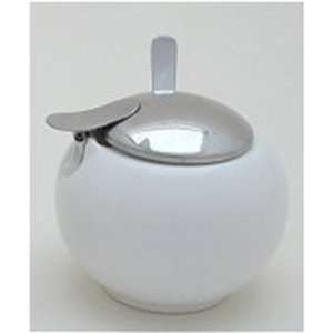  Round Small White Sugar Jar 6.50 Ounces Health & Personal 