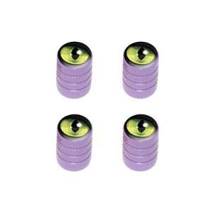   Cat Green Eye   Tire Rim Valve Stem Caps   Purple Automotive