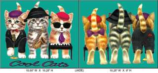 NEW~ SHORT SLEEVE ~ T SHIRT~ BACK & FRONT DESIGN ~ COOL CATS 
