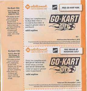 Go Kart City Port Orange, FL coupons Daytona Beach area  