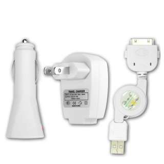USB Cable + Car Charger + Wall charger For Apple iPod Touch 4th 4 