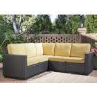 Home Styles Patio L Shape Sectional Sofa Harvest Fabric Deep Brown 