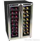 EdgeStar 32 Bottle Dual Zone Wine Cooler with Stainless Steel Trimmed 