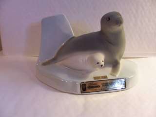 1986 Harp Seal with baby Seal Whiskey bottle  