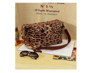   stylish Leopard Womens Casual Shoulder tote hobo bags Double Handbags