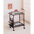  stemware rack casters for easy mobility color finish cappuccino finish