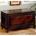 Coaster Deep tobacco finish wood cedar lined storage trunk chest with 