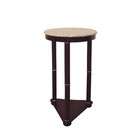 ORE Round Side Table/ Plant Stand in Dark Cherry Finish