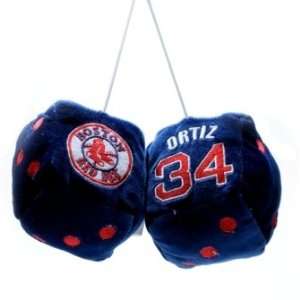  Boston Red Sox David Ortiz #34 3 Fuzzy Dice: Sports 