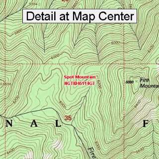   Topographic Quadrangle Map   Spot Mountain, Idaho (Folded/Waterproof