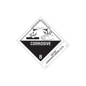  Corrosive Label, UN1760 Corrosive Liquids N.O.S.: Office 