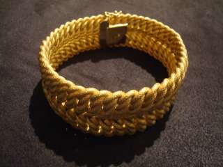 Brev Italian Bracelet, 14Kt solid Gold,(50g) unique and beautiful 