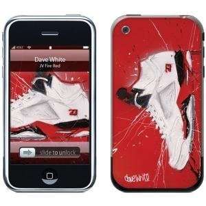  New MusicSkins Dave White J5 Red Skin for iPhone 3G S 