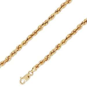   Gold D.C. Rope Chain Necklace 5mm (3/16) 26 IceNGold Jewelry