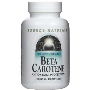  Beta Carotene 25000 IU 250 Softgels by Source Naturals 