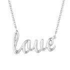  Sterling Silver Diamond Accent Love Necklace