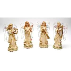  Angel w/ Wire Wings Set of Four 