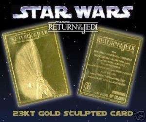 1995 STAR WARS Return of The Jedi 23KT GOLD Card  