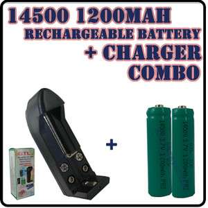 6V 1200mAh 14500 AA Li ion Rechargeable Battery + 9V 18650 16340 