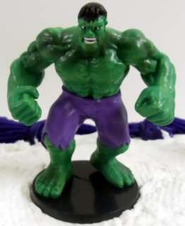   Hero Birthday Cake Topper Set w Hulk, Captain America, Iron Man  