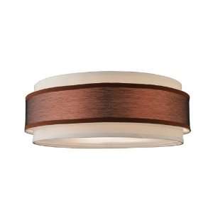  Cream Drum Shade with Opaque Copper Band from Destination 